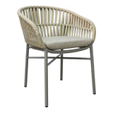 Scaun balansoar aluminiu maro, cu perna, 57x60x78 cm