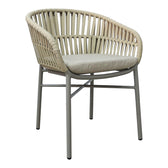 Scaun balansoar aluminiu maro, cu perna 57x60x78 cm