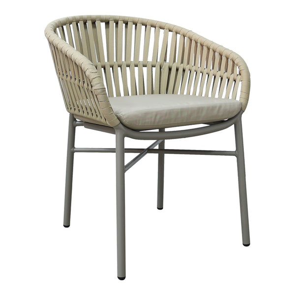 Scaun balansoar aluminiu maro, cu perna, 57x60x78 cm