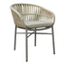 Scaun balansoar aluminiu maro, cu perna 57x60x78 cm