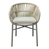 Scaun balansoar aluminiu maro, cu perna, 57x60x78 cm