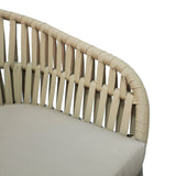 Scaun balansoar aluminiu maro, cu perna, 57x60x78 cm