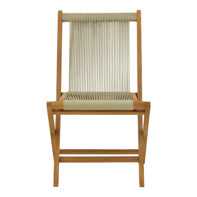 Scaun Banou pliabil lemn de tec si frânghie, neagra, 52x58x88 cm, perspectiva suplimentara