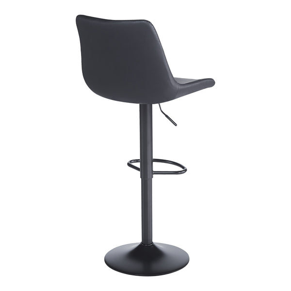 Scaun bar ajustabil Libra, Metal, Negru, 49x55x115 cm