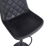 Scaun bar ajustabil Libra, Metal, Negru, 49x55x115 cm