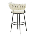 Scaun bar Alkia, Bej, 50x56x95 cm, detaliu produs