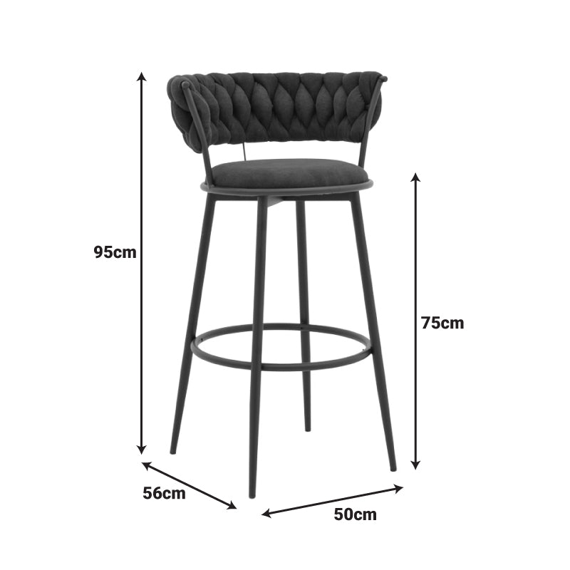 Scaun bar Alkia, Bej, 50x56x95 cm, foto produs 8