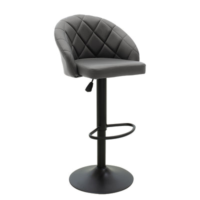 Scaun bar Balina, inaltime ajustabila, negru, 52x53x89 cm, imagine suplimentara