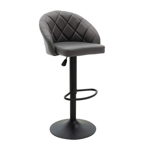 Scaun bar Balina, inaltime ajustabila, negru, 52x53x89 cm