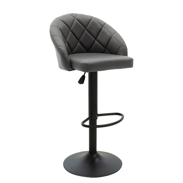 Scaun bar Balina, inaltime ajustabila, negru, 52x53x89 cm