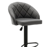 Scaun bar Balina, inaltime ajustabila, negru, 52x53x89 cm