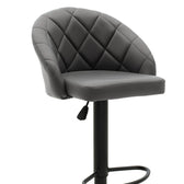 Scaun bar Balina, inaltime ajustabila, negru, 52x53x89 cm, detaliu produs