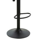 Scaun bar Balina, inaltime ajustabila, negru, 52x53x89 cm