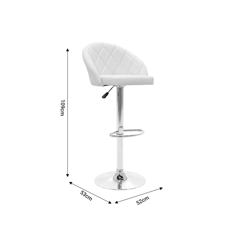 Scaun bar Balina, inaltime ajustabila, negru, 52x53x89 cm