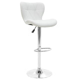 Scaun bar Coozy metal, reglabil pe inaltime, 47x45x90 cm - Alb