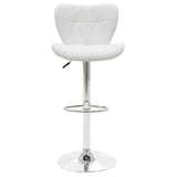 Scaun bar Coozy metal, reglabil pe inaltime, 47x45x90 cm - Alb