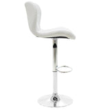 Scaun bar Coozy metal, reglabil pe inaltime, 47x45x90 cm - Alb
