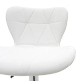 Scaun bar Coozy metal, reglabil pe inaltime, 47x45x90 cm - Alb