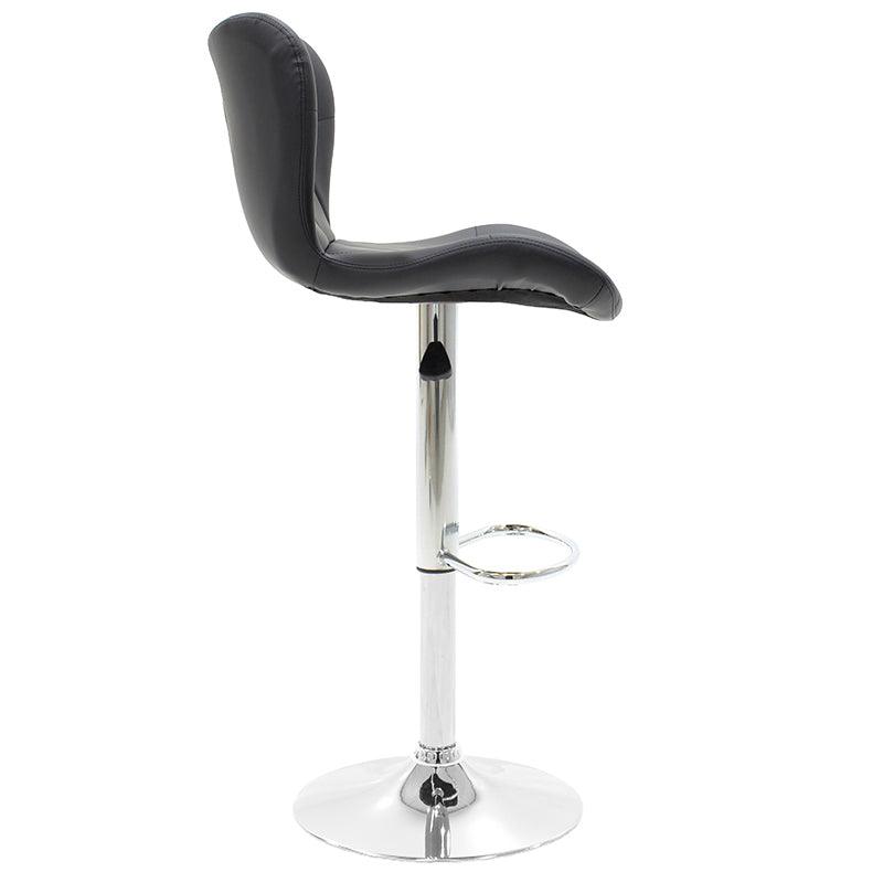 Scaun bar Coozy metal, reglabil pe inaltime, 47x45x90 cm - Argintiu