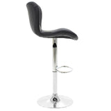 Scaun bar Coozy metal, reglabil pe inaltime, 47x45x90 cm - Argintiu