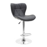 Scaun bar Coozy metal, reglabil pe inaltime, 47x45x90 cm - Argintiu