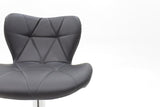 Scaun bar Coozy metal, reglabil pe inaltime, 47x45x90 cm - Argintiu