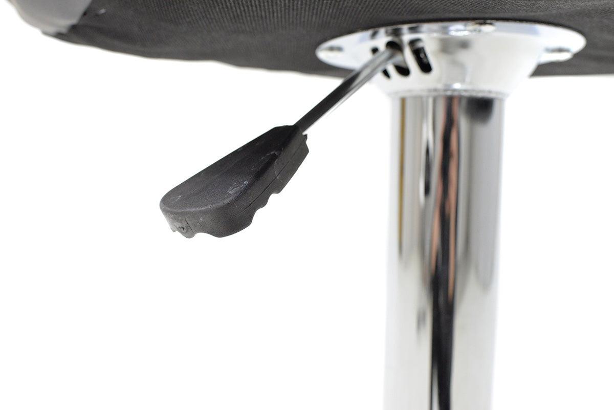 Scaun bar Coozy metal, reglabil pe inaltime, 47x45x90 cm - Argintiu