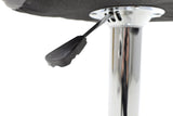 Scaun bar Coozy metal, reglabil pe inaltime, 47x45x90 cm - Argintiu