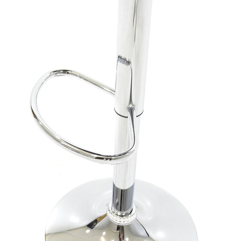 Scaun bar Coozy metal, reglabil pe inaltime, 47x45x90 cm - Argintiu