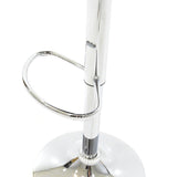 Scaun bar Coozy metal, reglabil pe inaltime, 47x45x90 cm - Argintiu