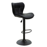 Scaun bar Coozy metal, reglabil pe inaltime, 47x45x90 cm - Negru