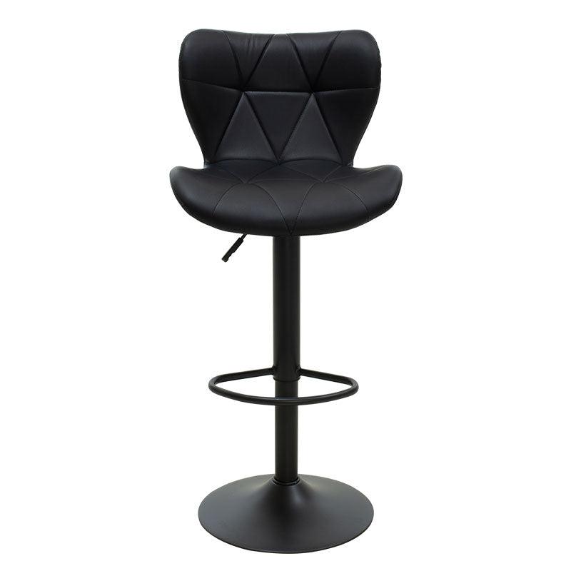 Scaun bar Coozy metal, reglabil pe inaltime, 47x45x90 cm - Negru