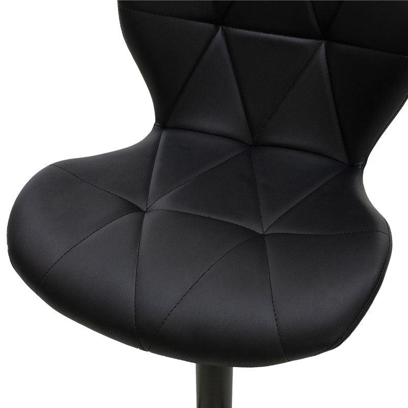 Scaun bar Coozy metal, reglabil pe inaltime, 47x45x90 cm - Negru