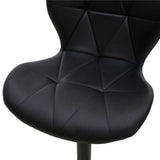 Scaun bar Coozy metal, reglabil pe inaltime, 47x45x90 cm - Negru