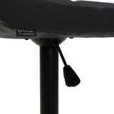 Scaun bar Coozy metal, reglabil pe inaltime, 47x45x90 cm - Negru