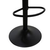 Scaun bar Coozy metal, reglabil pe inaltime, 47x45x90 cm - Negru