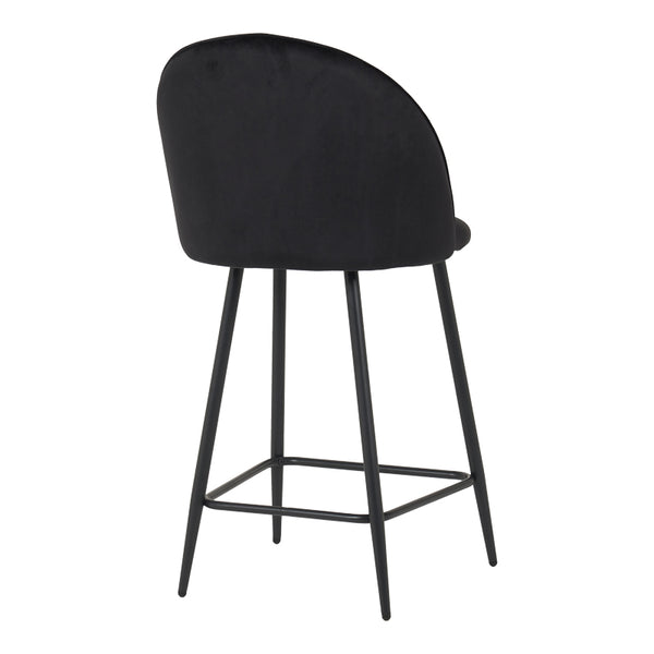 Scaun bar cu funcție reglabilă Perch, Catifea, Metal, Crem - Negru, 50x43x99 cm
