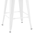 Scaun bar cu spătar Utopia, Metal, Alb Mat, 42x42x86 cm, perspectiva suplimentara