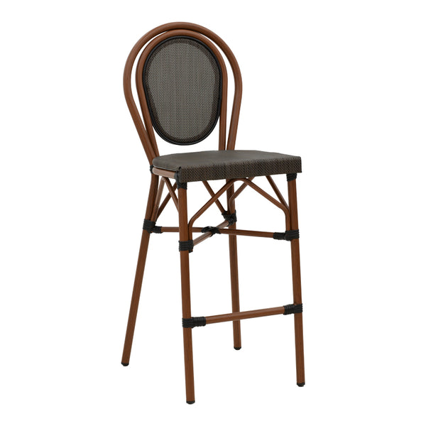 Scaun bar Dezyan, Negru - Maro, 41x54x116 cm