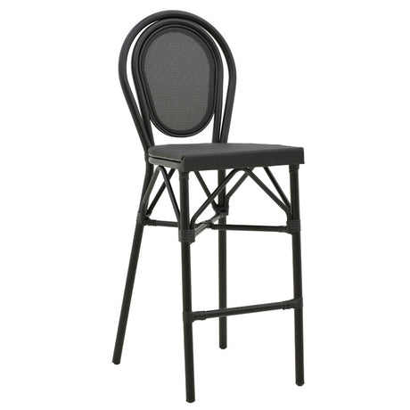 Scaun bar Dezyan, Negru - Maro, 41x54x116 cm