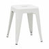 Scaun bar Utopia cu design simplu, Metal, Alb mat, 30x30x45 cm