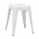 Taburet Utopia metal Gri, mat, 30x45x30 cm - Alb