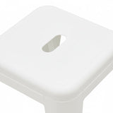 Taburet Utopia metal Gri, mat, 30x45x30 cm - Alb