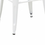 Taburet Utopia metal Gri, mat, 30x45x30 cm - Alb