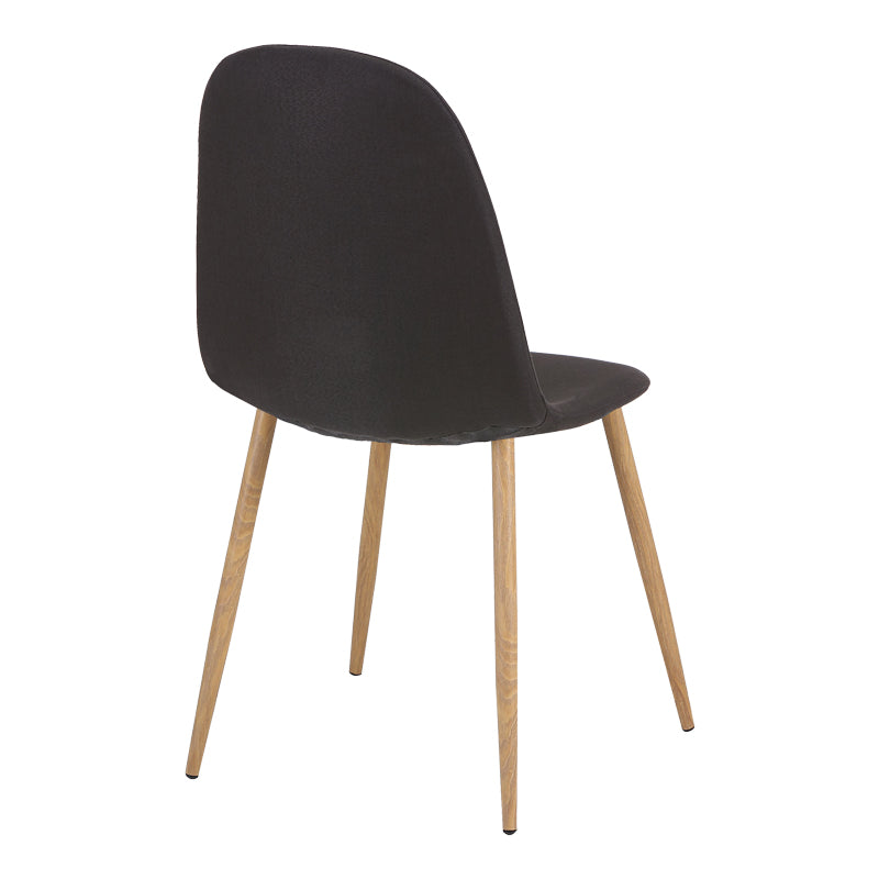 Scaun Bella Gri deschis cu-metal, Natural, 43x52x88 cm - Antracit