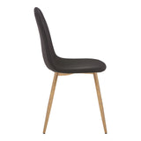 Scaun Bella Gri deschis cu-metal, Natural, 43x52x88 cm - Antracit