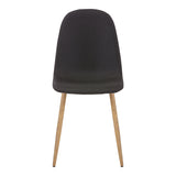 Scaun Bella Gri deschis cu-metal, Natural, 43x52x88 cm - Antracit