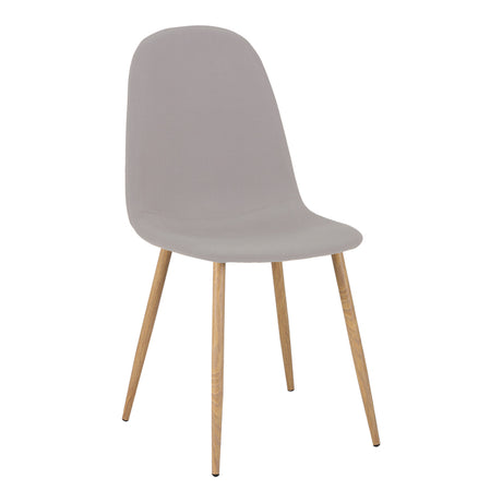 Scaun Bella Gri deschis cu-metal, Natural, 43x52x88 cm