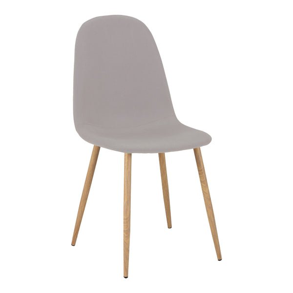 Scaun Bella Gri deschis cu-metal, Natural, 43x52x88 cm