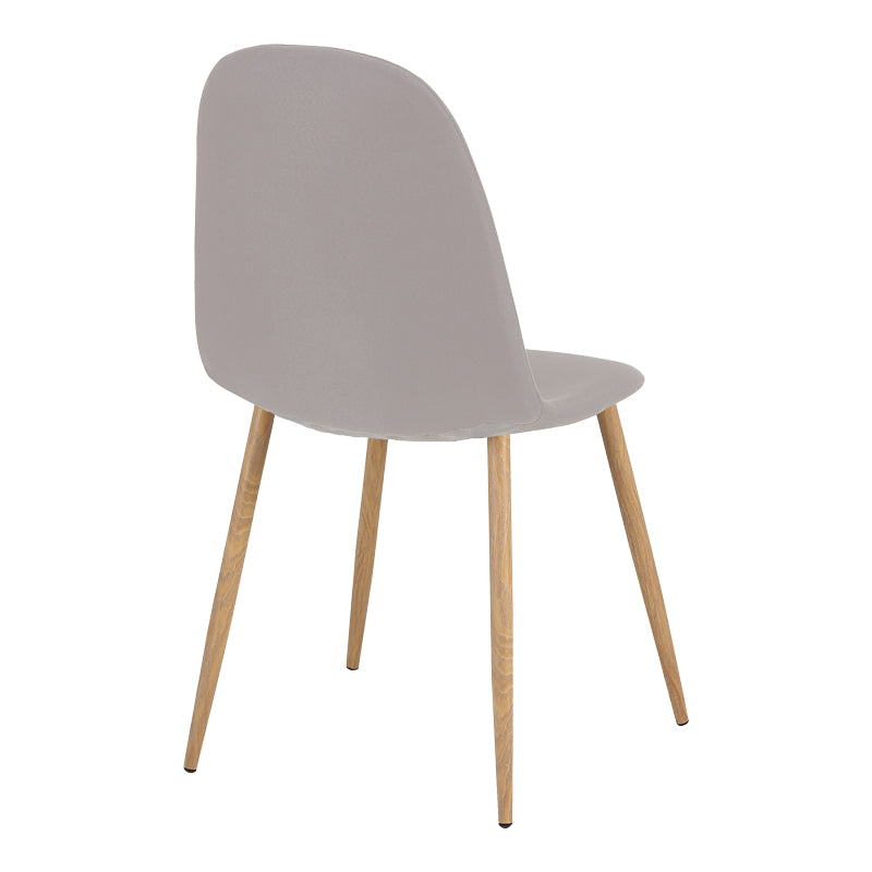 Scaun Bella Gri deschis cu-metal, Natural, 43x52x88 cm - Gri deschis